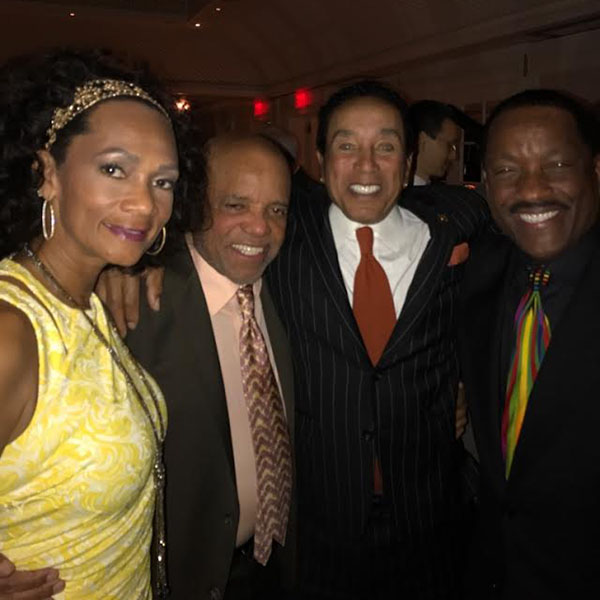 Donnie with wife, Pam, Berry Gordy and Smokey Robinson
