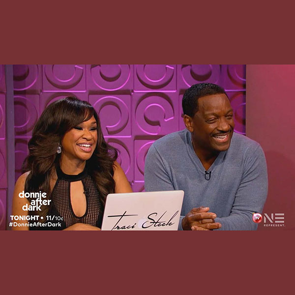 Donnie Simpson with co-host Traci Steele on Donnie After Dark